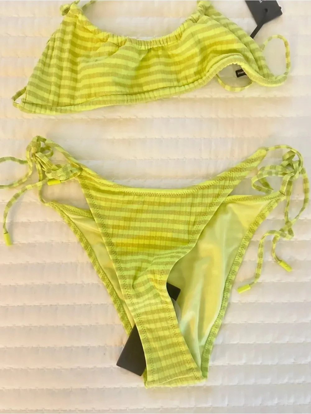 triangl swimwear Neon Lime Tie-Side Bikini Set